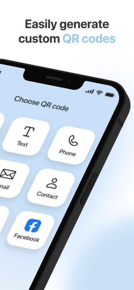 Scanra choosing what kind of QR code to create