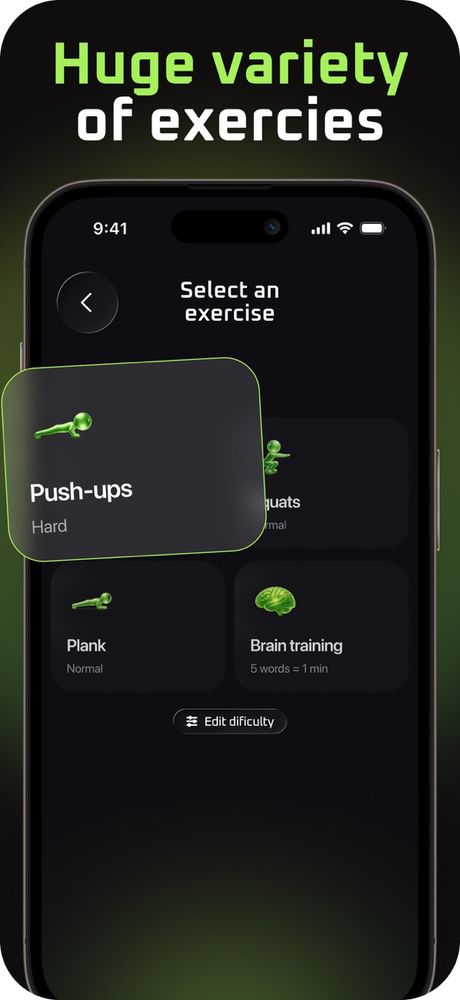 Scroll Protector list of exercises to choose from